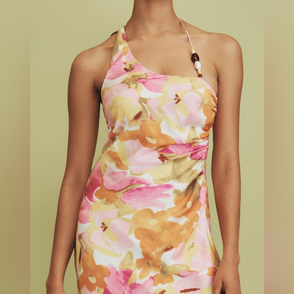 🎉HP🎉 NWT Bardot Andy One-Shoulder Asymmetrical Midi Dress S - Picture 4 of 7
